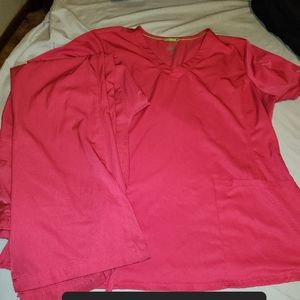 Pink scrub set